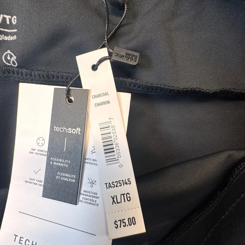 Projek Raw Mens Tech Apparel Joggers Charcoal Grey XL‎ TAS25145 New With Tags